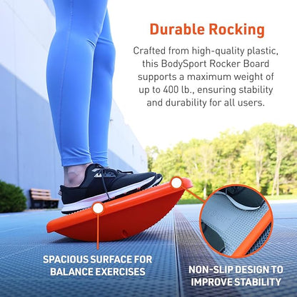 Body Sport Rocker Board for Balance Training, Standing Desk, Physical Therapy & - Image 2