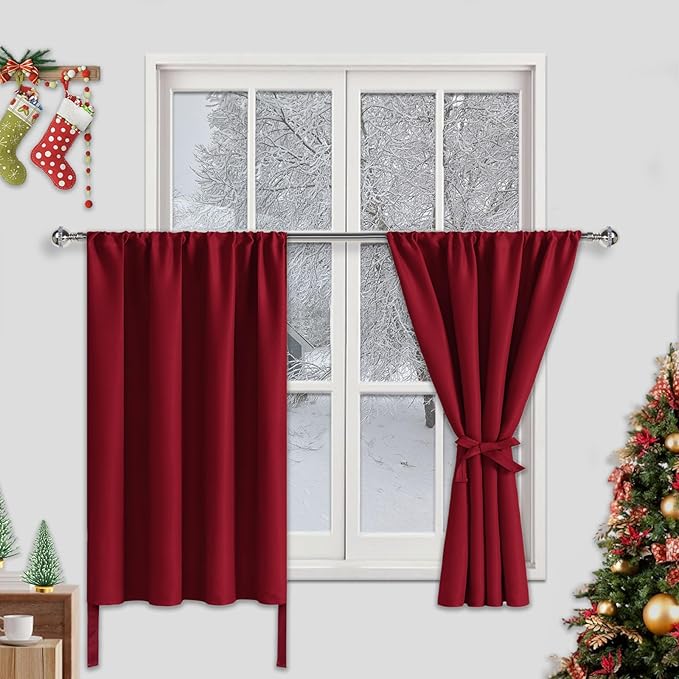 JIUZHEN Short Blackout Curtains by JIUZHEN