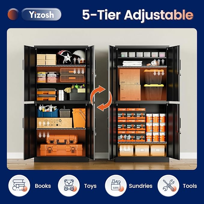 Yizosh Metal Storage Locking Cabinet - Image 8