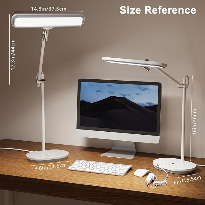 Newkana LED Desk Lamp with CRI 98, Advanced Eye-Caring Bright Desk Light - Image 6