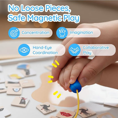 Magnetic Toddler Activity Wall Panel Toy – Interactive Wall Busy Board – - Image 3