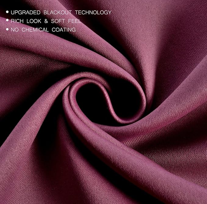 MIUCO Room Darkening Grommet Blackout Window Curtains Panels - Image 4
