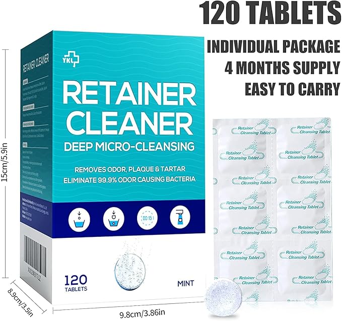 Y-Kelin Retainer and Denture Cleaner 120 Tablets - Image 6