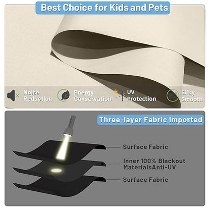 Motorized Blinds with Remote Control, 100% Blackout Cordless Wireless Electric - Image 3