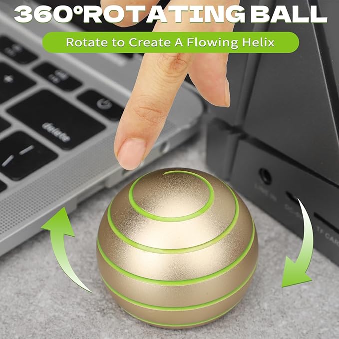 Luminous Desk Spinning Toys for Kids Adults, Metal Kinetic Stress Ball - Image 4