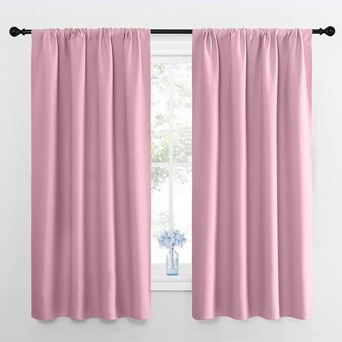 NICETOWN 2 Panels Blackout Curtains, Rod Pocket Thermal Insulated Curtains by NICETOWN