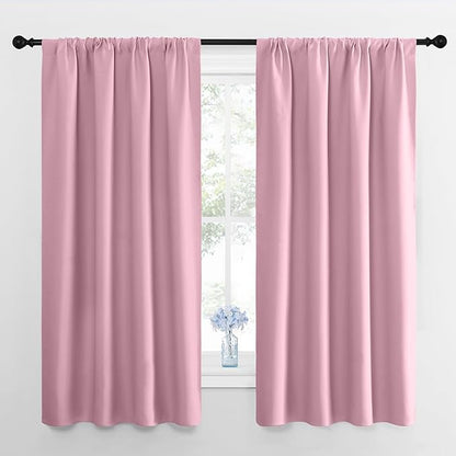 NICETOWN 2 Panels Blackout Curtains, Rod Pocket Thermal Insulated Curtains by NICETOWN