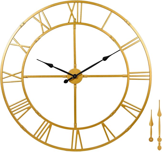 Ohweog Large Wall Clock for Living Room Decor – 40 Inch Silent Non-Ticking by WallClockDecor