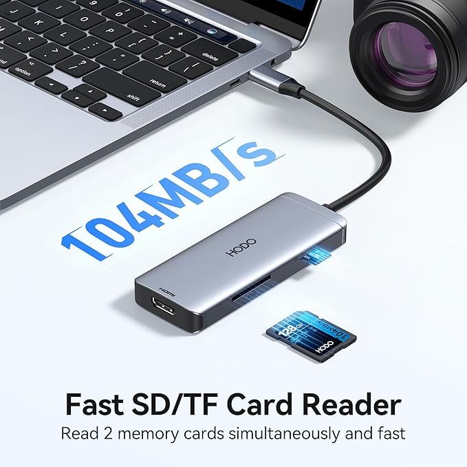 USB-C Hub Multiport Adapter for MacBook Air/Pro - 6 in 1 HDMI Dongle - Image 5