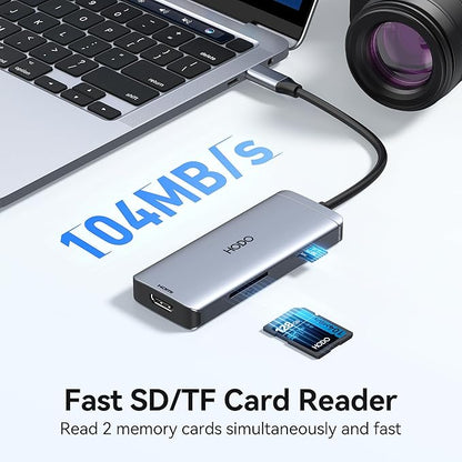 USB-C Hub Multiport Adapter for MacBook Air/Pro - 6 in 1 HDMI Dongle - Image 5