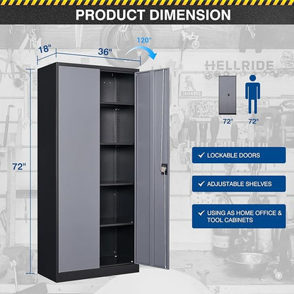 Metal Storage Cabinet-72” Tall Steel File Cabinets - Image 3