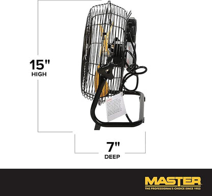 Master Professional 12 inch High Velocity Powerful Direct Drive Steel Floor Fan - Image 2