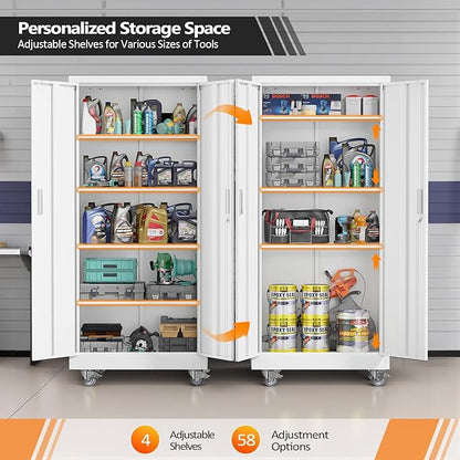 VINGLI Rolling Metal Storage Cabinet - Image 4