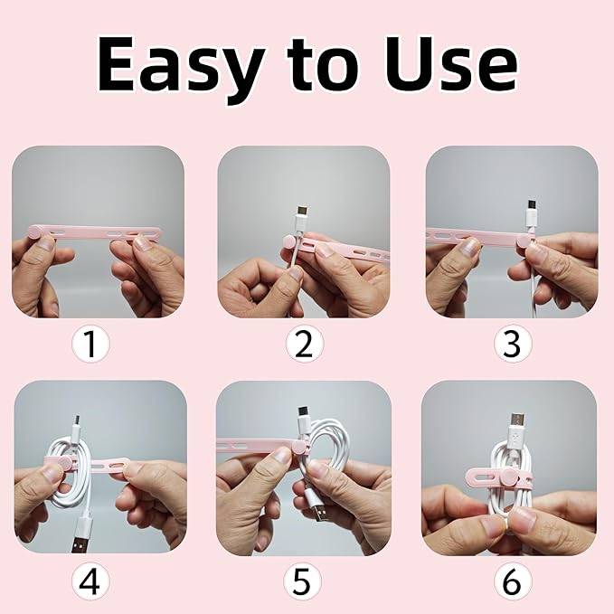 25 PCS Silicone Cable Ties Cord Organizer - Image 4