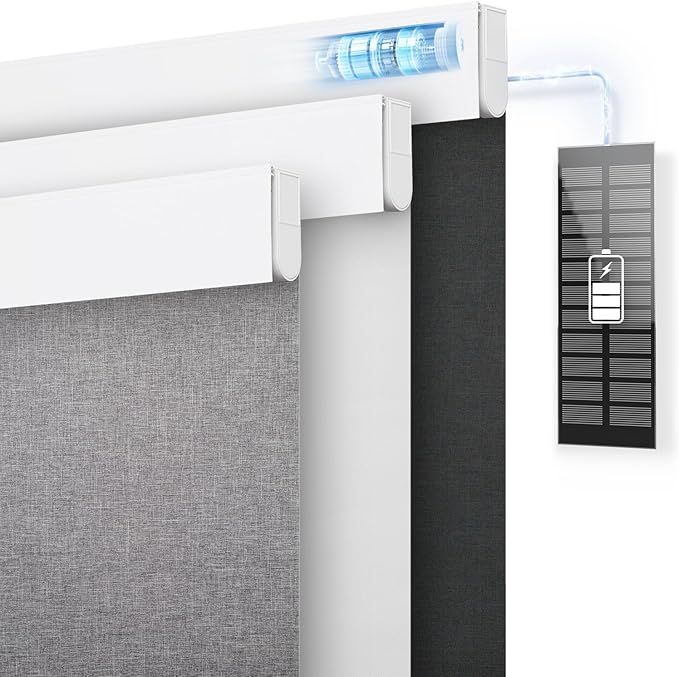 DENFOON Motorized Blinds with Remote control, Custom Blackout Smart Blinds by DENFOON