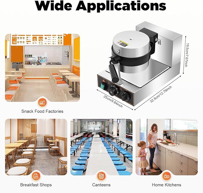 Electric Burger Baking Machine Commercial Cone Maker Double-Sided Constant - Image 7
