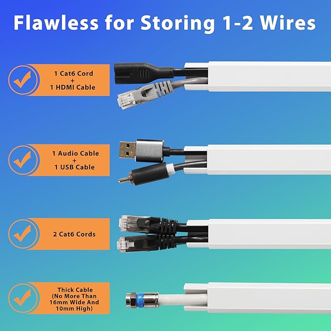 YCLYC Wall Cable Hider Kit, 116in TV Wire Hider - Image 4
