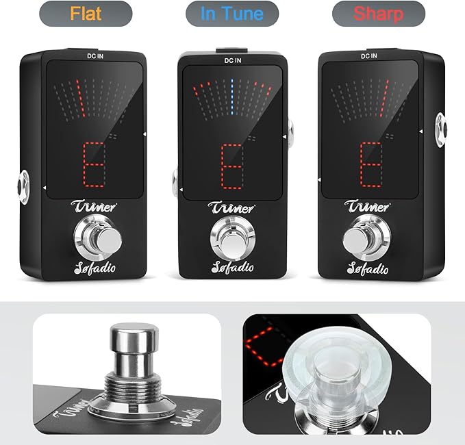 Sofadio Tuner Pedal, Chromatic Guitar Tuner Pedal - Image 2