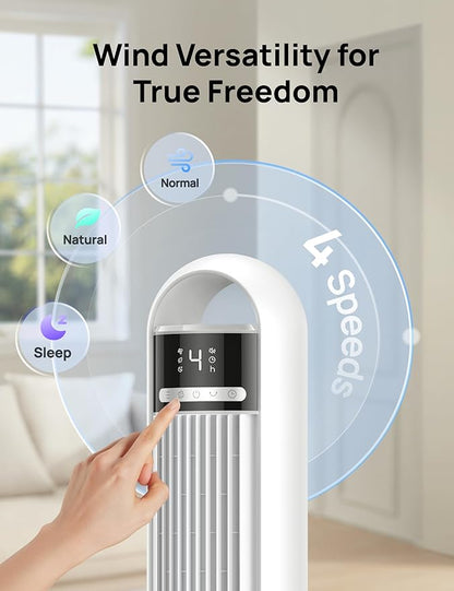 DREO Tower Fan for Bedroom, 4 Speeds, 3 Modes Standing Fans for Room - Image 6