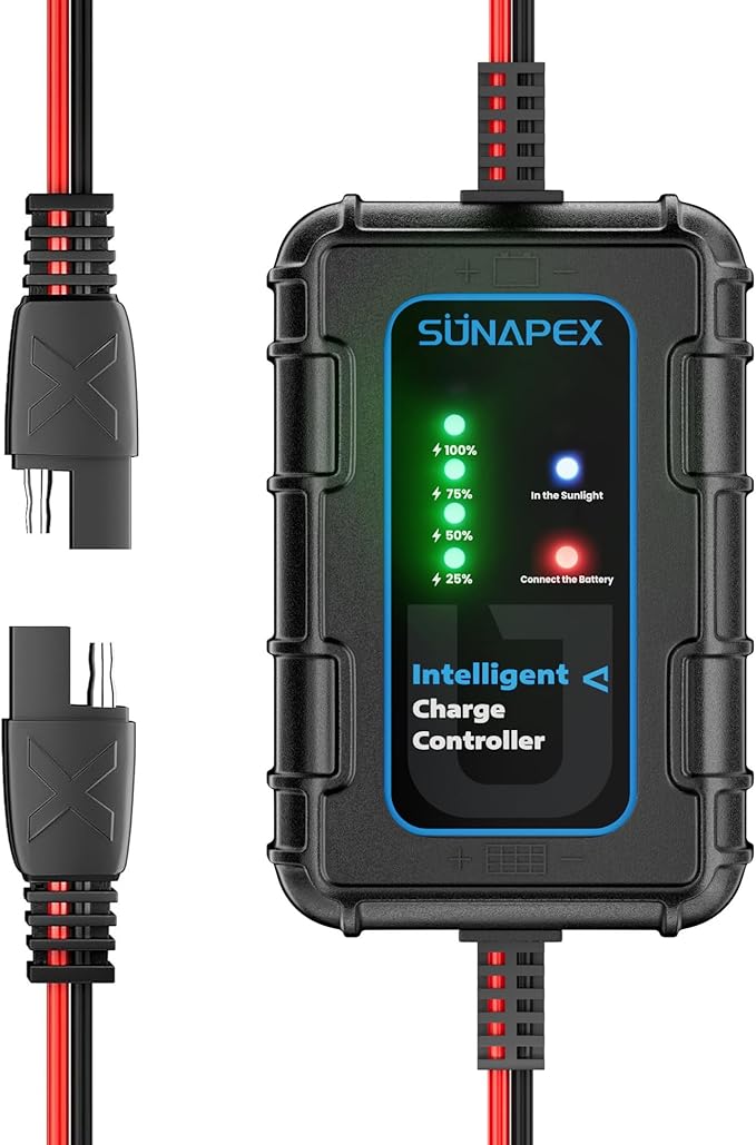 Sunapex Solar Charger Controller 12V: 10A PWM Intelligent Solar Panel by SUNAPEX-PASSINGTHEJOY