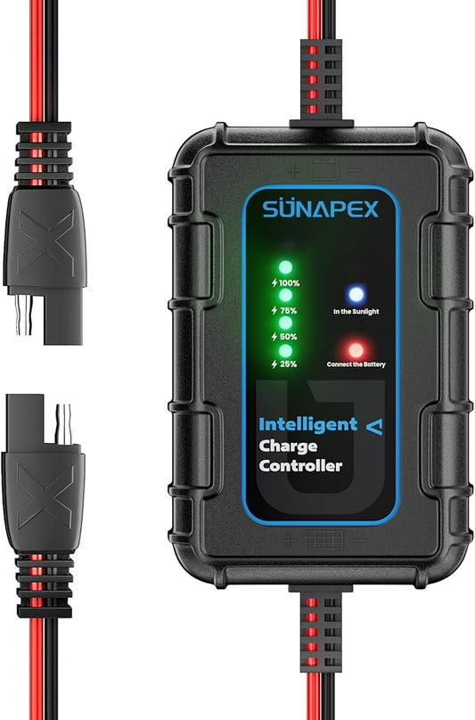 Sunapex Solar Charger Controller 12V: 10A PWM Intelligent Solar Panel by SUNAPEX-PASSINGTHEJOY