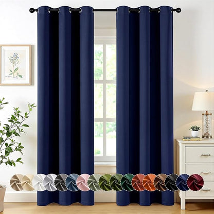 MIULEE Navy Blue Blackout Curtains by MIULEE