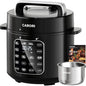 9-in-1 Electric Pressure Cooker 6 Quart Black, Stainless Steel Pot, 12 Preset by CARORI