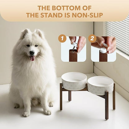 Ceramic 8.2inch Raised Double-Bowl Set - Image 5
