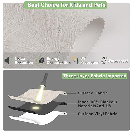 Motorized Blinds with Remote Control, 100% Blackout Cordless Wireless Electric - Image 3