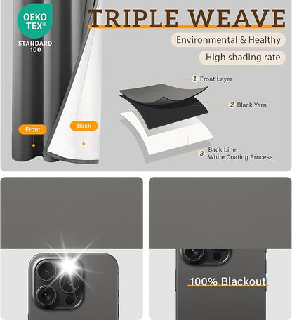 100% Blackout Curtains 54 Inch Length - Image 3