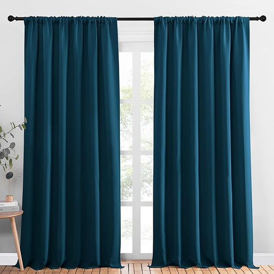 NICETOWN 2 Panels Blackout Curtains, Rod Pocket Thermal Insulated Drapess by NICETOWN