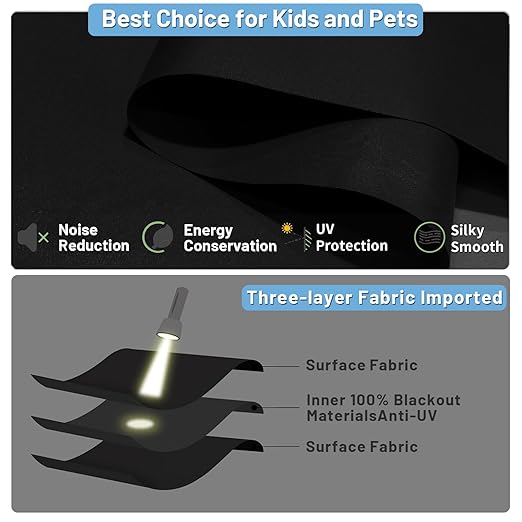Motorized Blinds with Remote Control, 100% Blackout Cordless Wireless Electric - Image 3