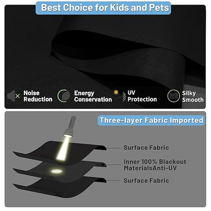 Motorized Blinds with Remote Control, 100% Blackout Cordless Wireless Electric - Image 3
