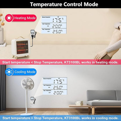 KETOTEK Digital Temperature Controller Thermostat Outlet Plug 120V - Image 4