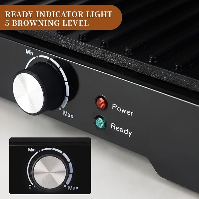 Panini Press Grill Sandwich Maker, Large Electric 3 in 1 Panini Sandwich Maker - Image 3