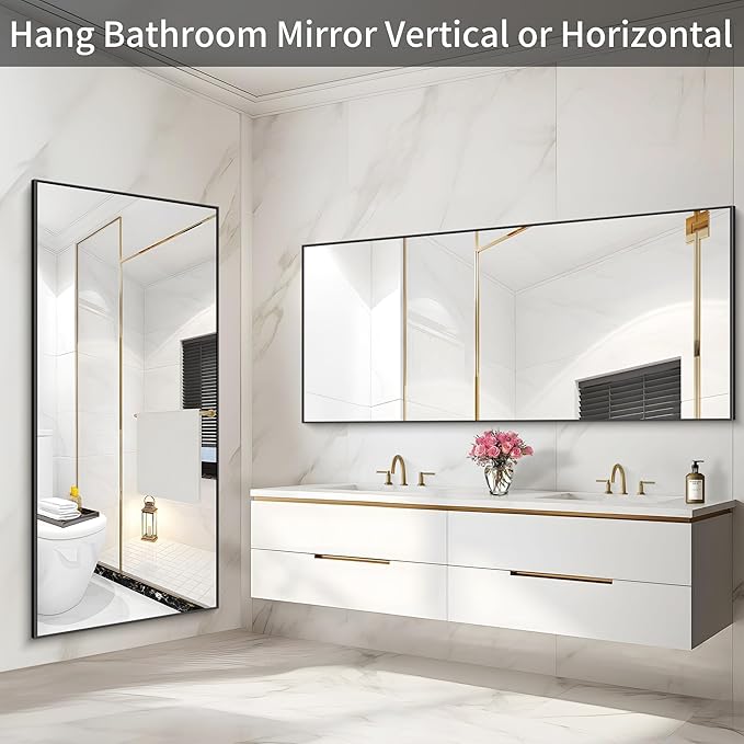 36x72inch Bathroom Mirror, Large Rectangular Wall Mirrors - Image 5