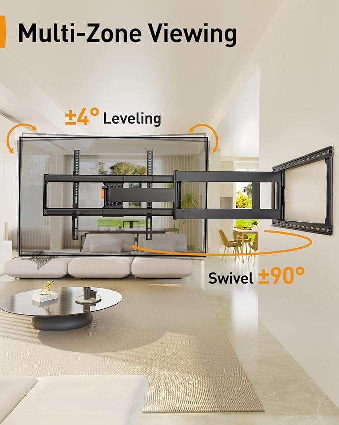 Perlegear Long Arm Full Motion TV Wall Mount - Image 5