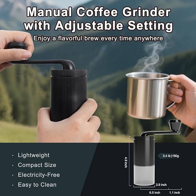 Coffee Maker Set, Portable Espresso Machine and Coffee Grinder, 3 in 1 Travel - Image 6