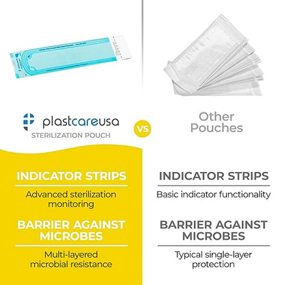 200 2.25 x 9 Sterilization Pouches, Sterilizer Autoclave Bags - Image 5
