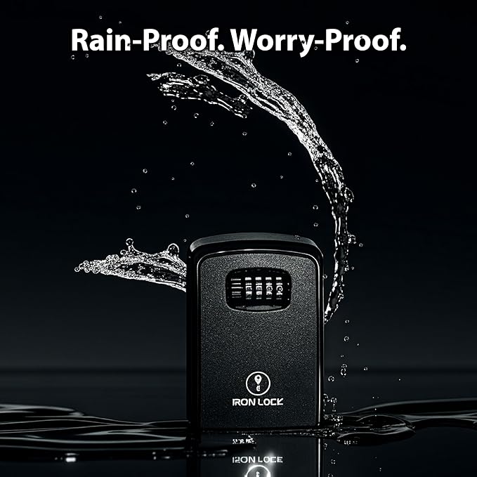 Iron Lock® Key Lock Box XXL Wall Mount – Waterproof Outdoor Key Safe - Image 2