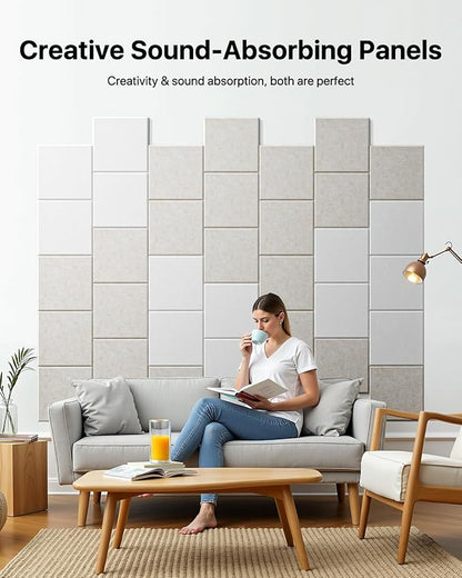 18 Pack Soundproof Wall Panels Self-Adhesive, Square Sound Proof Foam Panels - Image 7