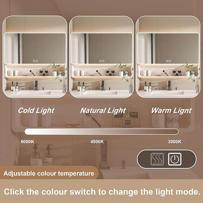 35x28 Inch Bathroom Mirror Cabinet - Image 6