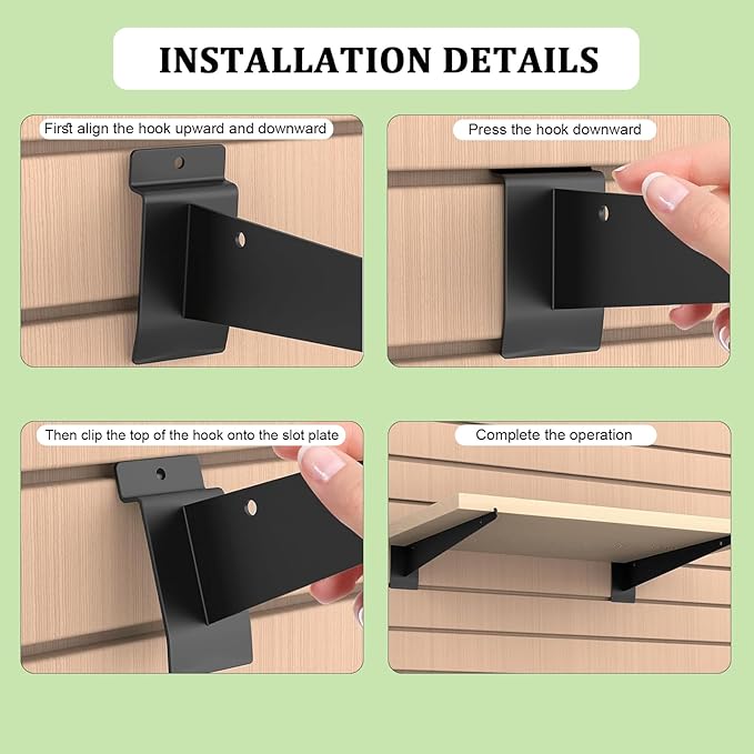 24Pcs Slatwall Shelf Bracket 14 inch, Heavy Duty Slatwall Knife Shelf Bracket - Image 5