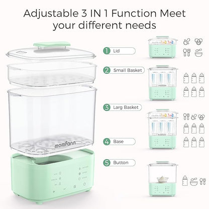 Bottle Sterilizer and Dryer, All-in-One Electric Steam Sterilizer Bottle - Image 6