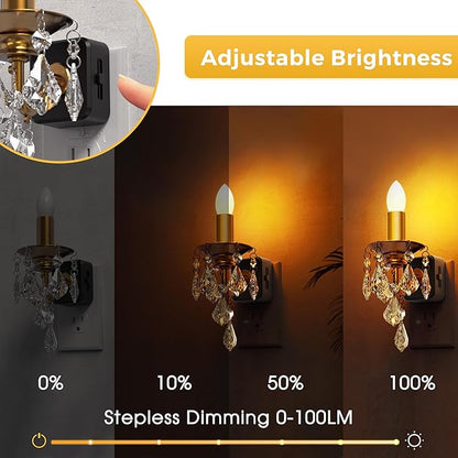 L LOHAS LED Flameless Candle Night Light, 2 Pack Night Lights Plug into Wall - Image 3