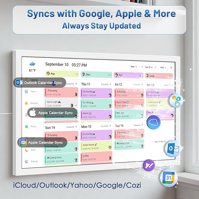 32 Inch Digital Calendar, Electronic Chore Chart, Smart Weekly and Monthly - Image 3