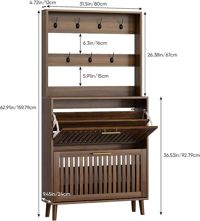Upgraded 62.99“ Tall Shoe Cabinet - Image 6