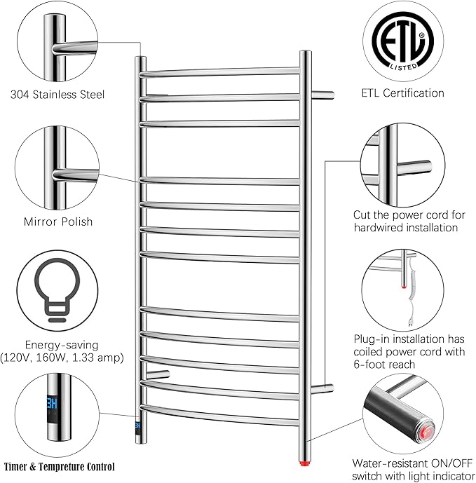 HEATGENE Electric Towel Warmer - Image 3