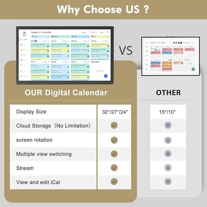 32" Smart Digital Frame Calendar-for-Family-Planner - Image 9
