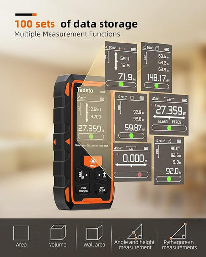 Tadeto Dual Laser Measuring Tool, 393FT/120M Bilateral Laser Measurement Tool - Image 4